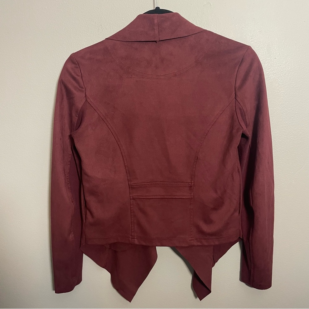 Vigoss faux suede zip jacket maroon - Picture 2 of 8